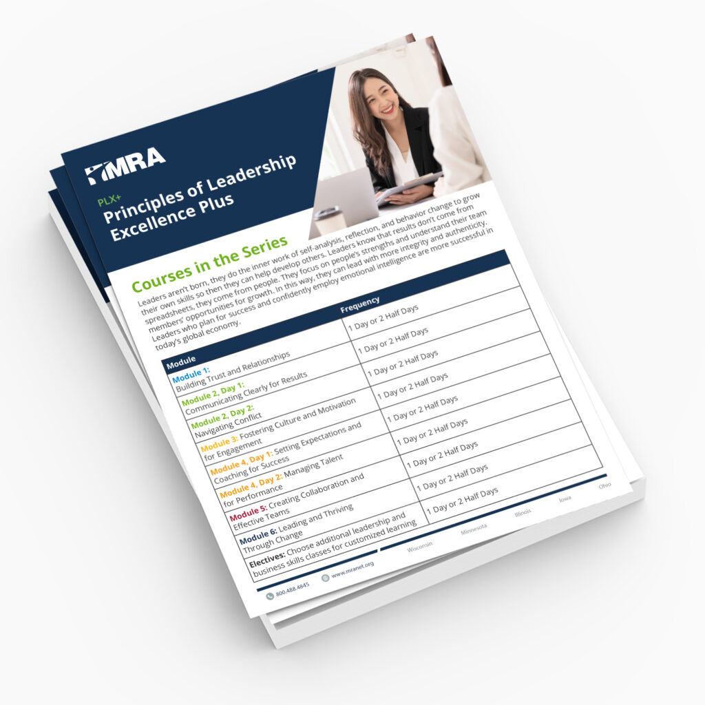 Flyer promoting the courses in the series