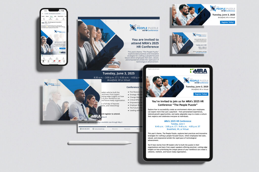 mockup of multiple conference touchpoints
