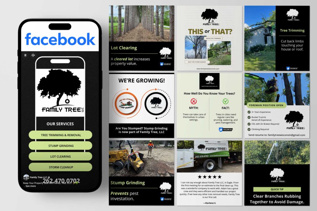Mockup graphic of multiple posts a part of the campaign