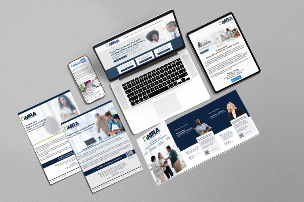 Mockup of multiple digital and print branding items